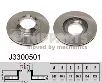 Диск гальмівний передній J3300501 Nipparts