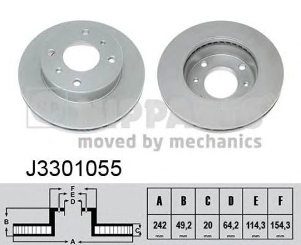 Тормоз дисковый передний J3301055 NIPPARTS