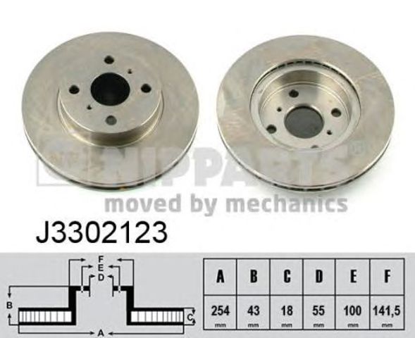 Тормоз дисковый передний J3302123 NIPPARTS