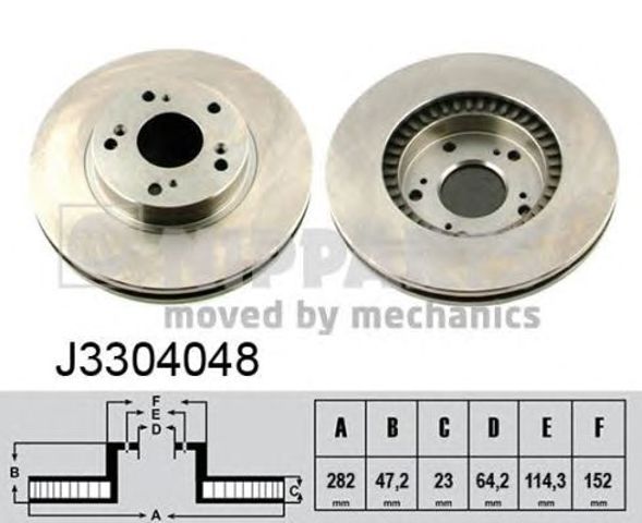 Передний тормозной диск J3304048 NIPPARTS