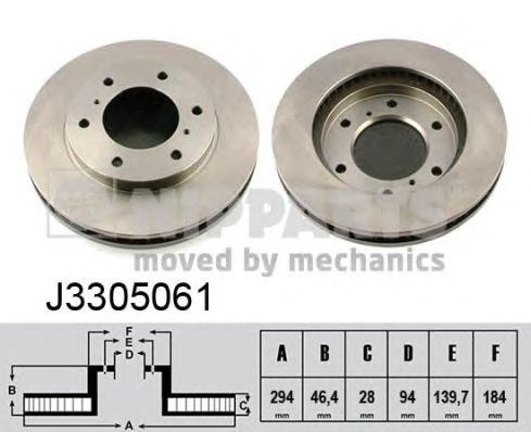 Диск гальмівний передній J3305061 Nipparts