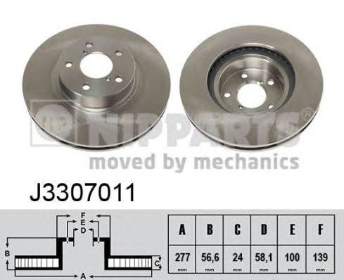 J3307011 NIPPARTS Передние тормозные диски купить в Черкассы