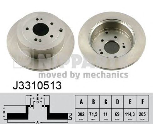 Тормозные диски J3310513 NIPPARTS