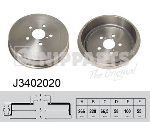 Барабан гальмівний задній J3402020 Nipparts