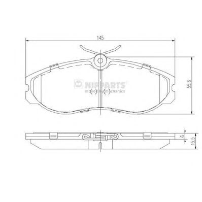 Колодки гальмівні передні, дискові J3601056 Nipparts