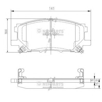 NIPPARTS J3602125 Колодки тормозные передние дисковые в наличии Запорожье