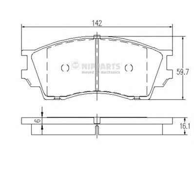 Тормозные колодки J3603040 NIPPARTS