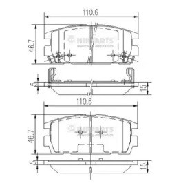 Колодки на тормоз задний дисковый J3610511 NIPPARTS