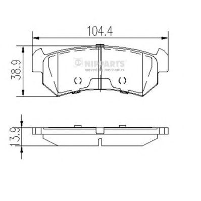 Задние дисковые колодки J3610903 NIPPARTS