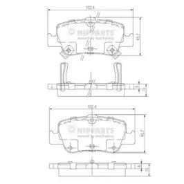 J3612033 Колодки тормозные задние дисковые купить Каменское