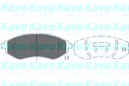 Колодки гальмівні передні, дискові KBP1003 Kavo Parts