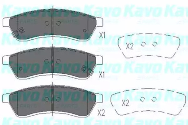 Колодки на тормоз задний дисковый KBP1012 KAVO PARTS