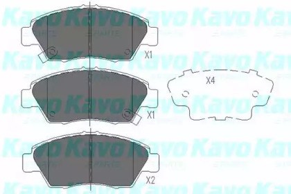Тормозные колодки KBP2003 KAVO PARTS