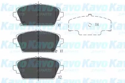 Колодки передние KBP2012 KAVO PARTS