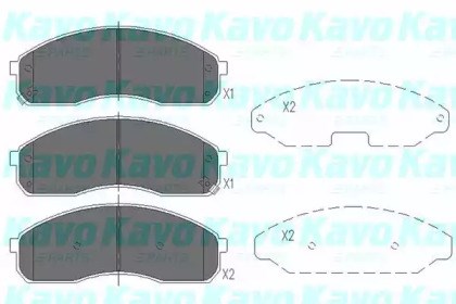 Колодки тормозные дисковые комплект KBP4012 KAVO PARTS