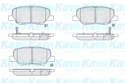 KBP5551 KAVO PARTS Колодки тормозные задние дисковые купить в Павлоград
