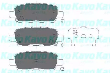 Колодки на тормоз задний дисковый KBP6517 KAVO PARTS