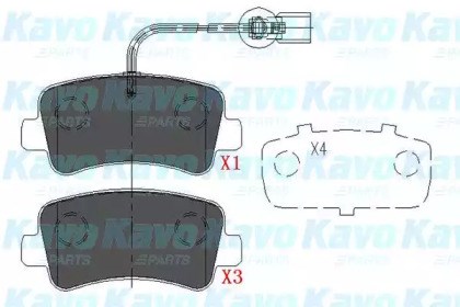 KAVO PARTS KBP6590 Задние тормозные колодки в наличии Запорожье