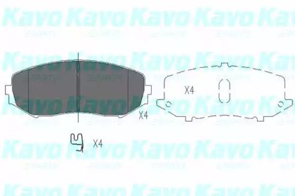 KBP8512 KAVO PARTS Колодки тормозные передние дисковые купить в Каменское