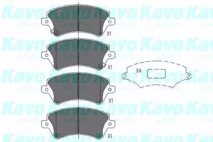 Передние тормозные колодки KBP9012 KAVO PARTS
