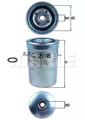 KC208 MAHLE Фильтр топливный купить в Украина
