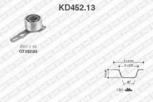 Ременный комплект KD452.13
