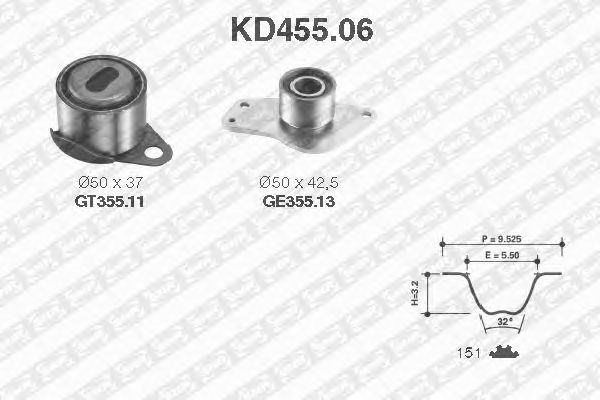 Ременный комплект KD455.06
