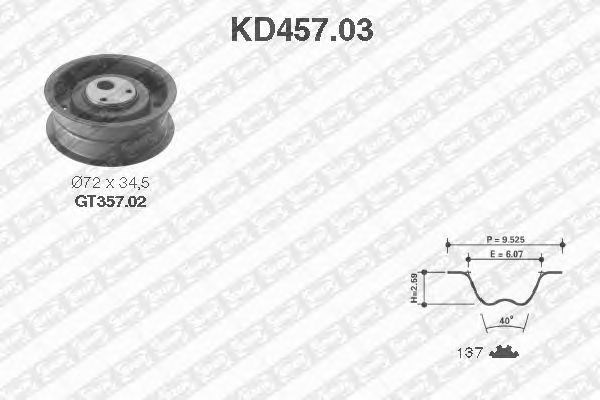 Ременный комплект KD457.03