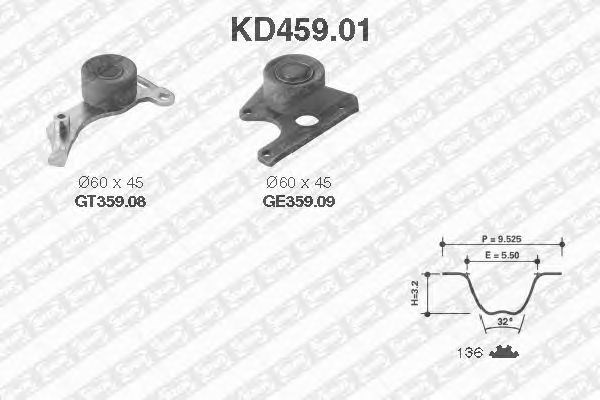 Ременный комплект KD459.01