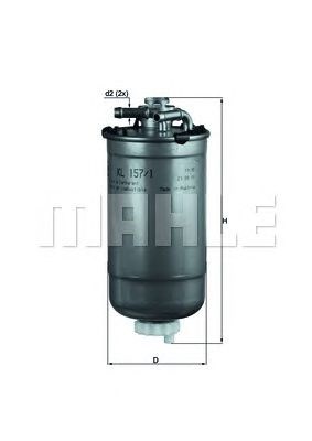 Фильтр-отстойник топлива грубой очистки KL1571D MAHLE