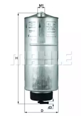 Фильтр топлива KL39 MAHLE