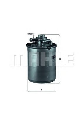 Фильтр тонкой очистки топлива KL497D MAHLE