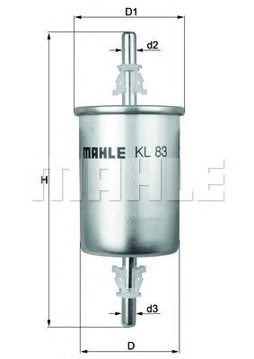 KL83 MAHLE Топливный фильтр купить в Ровно