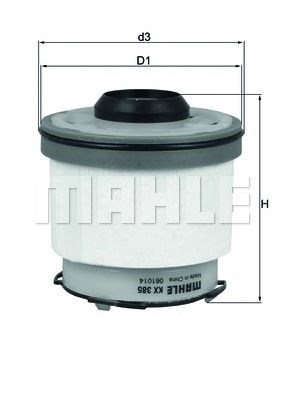 Фильтр топливный KX385D MAHLE