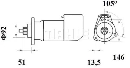 Фильтр-отстойник топлива грубой очистки KX87D MAHLE