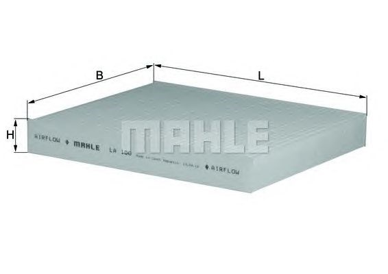 Внутрисалонный фильтр LA100 MAHLE