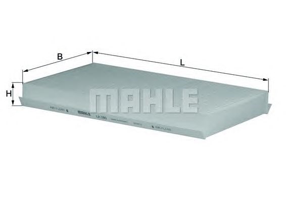Фильтр воздушный отопителя LA280 MAHLE