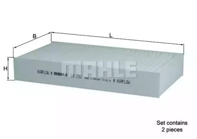 Фильтр воздушный отопителя LA295S MAHLE