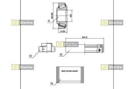 Подшипник ступицы задней LO01333 STARLINE