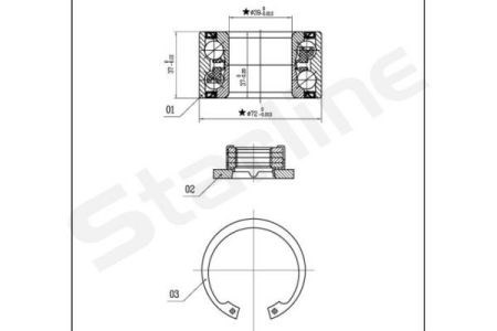 Подшипник передней ступицы LO03530 STARLINE
