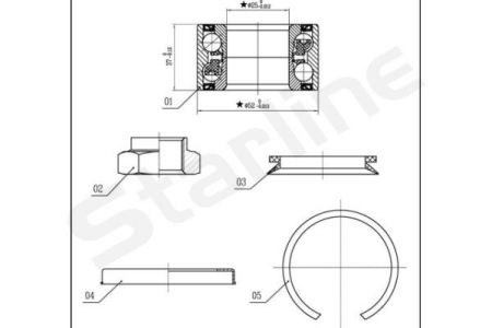 Задний подшипник LO03556 STARLINE
