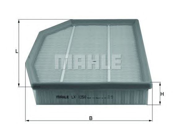 Автомобильный фильтр воздуха LX1250 MAHLE