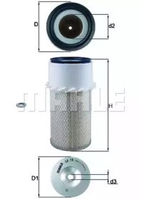 Воздушный фильтр LX16 MAHLE