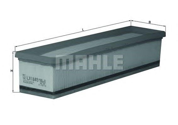 Автомобильный фильтр воздуха LX1849 MAHLE