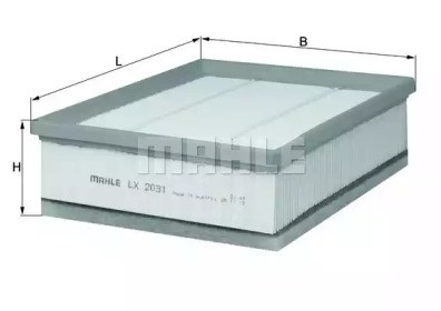 Автомобильный фильтр воздуха LX2031 MAHLE