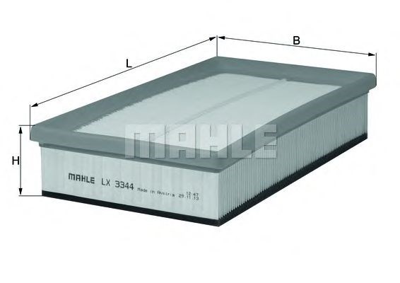 Воздушный фильтр двигателя LX3344 MAHLE