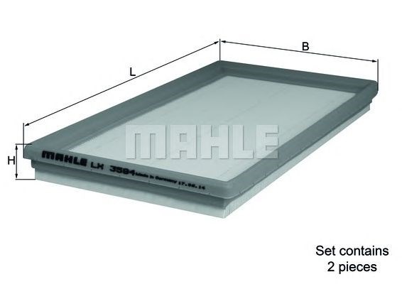 Автомобильный фильтр воздуха LX3594S MAHLE