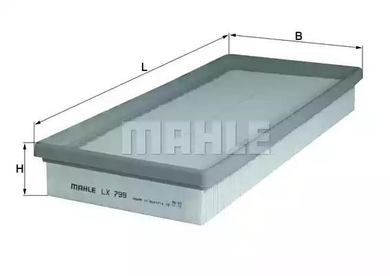 Воздушный фильтр LX799 MAHLE