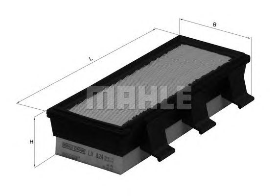 Воздушный фильтр двигателя LX824 MAHLE