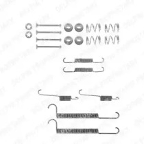 Монтажный комплект задних барабанных колодок LY1048 DELPHI